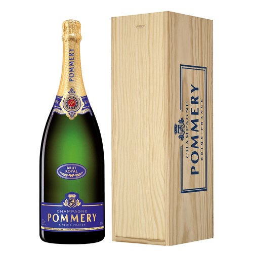 Send Pommery Brut Royal Wooden Box Magnum  Champagne 150cl Online